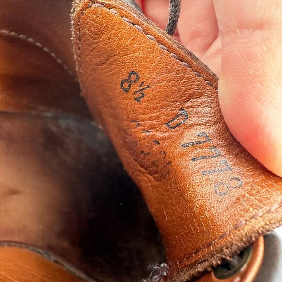 Allen Edmonds Hinsdale Men Size 8.5D Brown Leather Wingtip Derby Dress Shoes - Picture 10 of 12